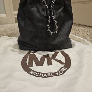 Michael Kors Black Drawstring Handbag